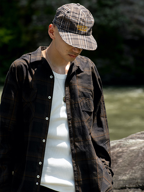 SEDAN ALL-PURPOSE　Madras Plaid Open Collar Shirt