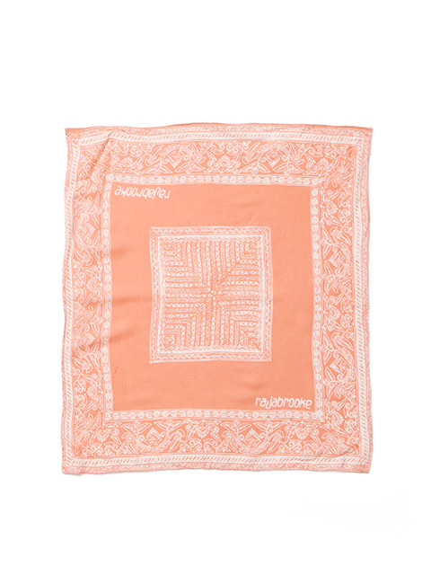 rajabrooke　BATIK WAU HANDKERCHIEF -SALMON PINK-