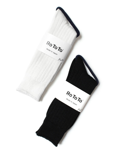 RoToTo　LINEN COTTON RIB SOCKS