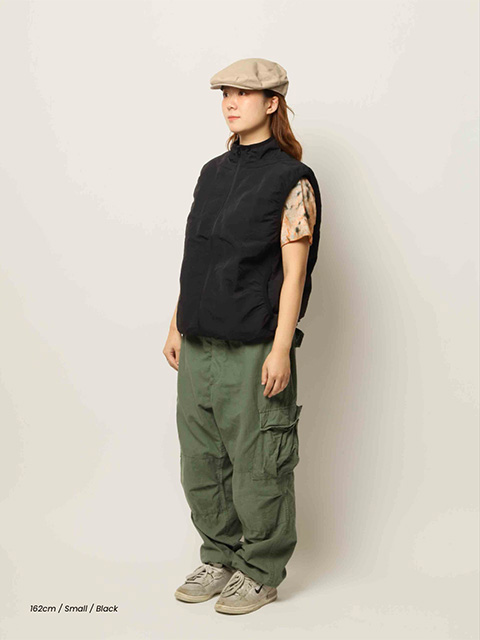 BELPER✸NYLON RIPSTOP VEST✸ナイロンベスト✸カーキ BAMBOO SHOOTS 〉今季の〈MOUNTAIN RESERCH〉コラボはミリタリー
