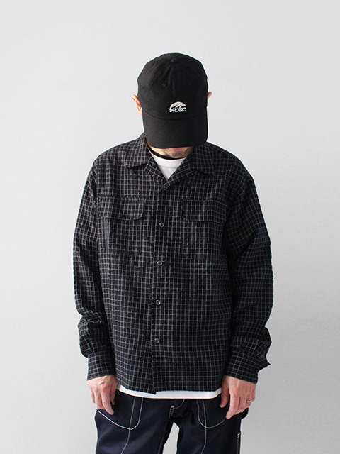 HOMBRE Nino / 長袖シャツ/--/コットン/BLK/プリント/HN0241-SH0003// Hombre Nino PLAID OPEN COLOR SHIRT
