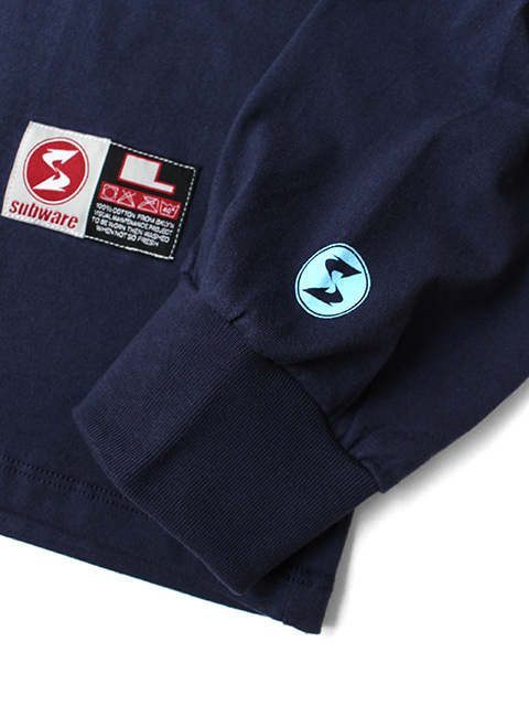 トップス SUBWARE LONG SLEEVE TEE FATCAPFILL NAVY SUBWARE LONG SLEEVE TEE -FAT CAP FILL-