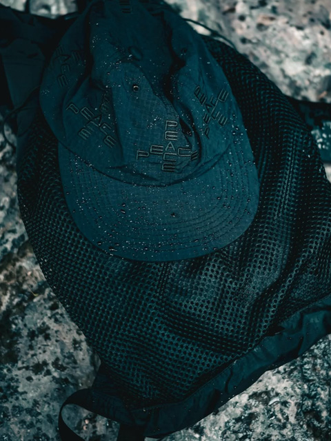 GARBAGE SOFT BRIM 6 PANEL CAP -MORE PEACE-