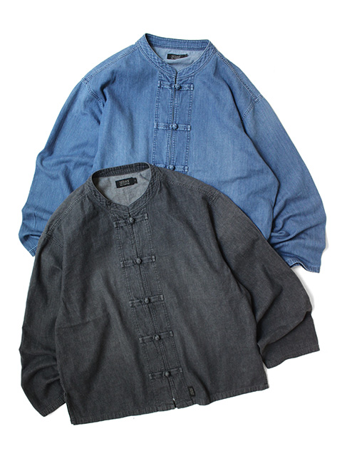 【4/4(Sat.) Release】SEDAN ALL-PURPOSE　Light Denim Kungfu Shirt
