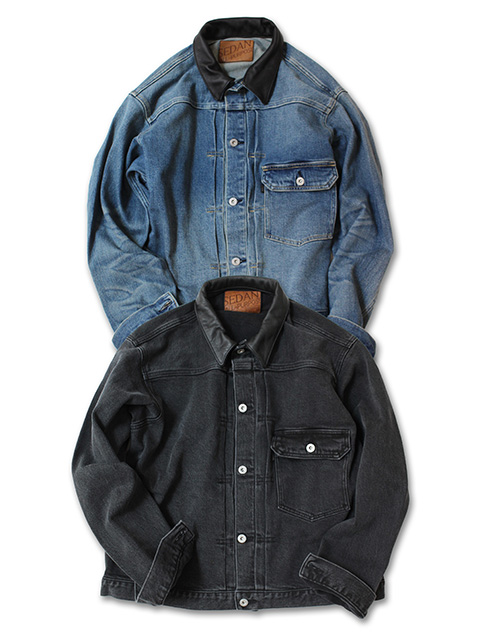 【8/8(Sat.) Release】SEDAN ALL-PURPOSE　Leather Collar Denim Jacket