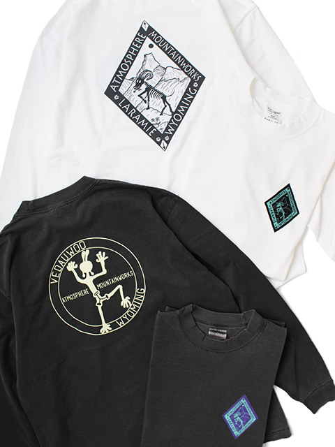 ATMOSPHERE MOUNTAIN WORKS　PRINTED L/S TEE -D-LOGO & VEDAUWOO-