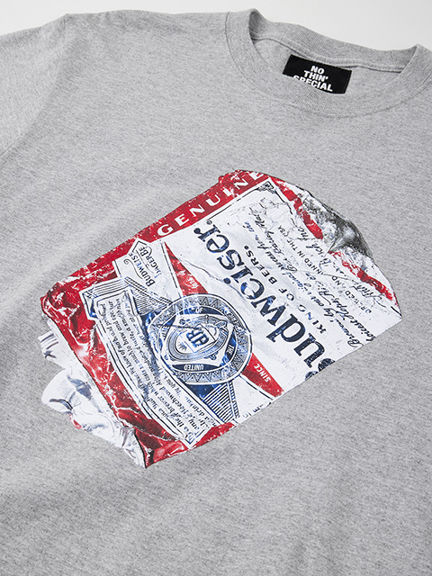 Nothin’ Special Budweiser ロンT グレー L/S NOTHIN'SPECIAL BUDWEISER LONG SLEEVES