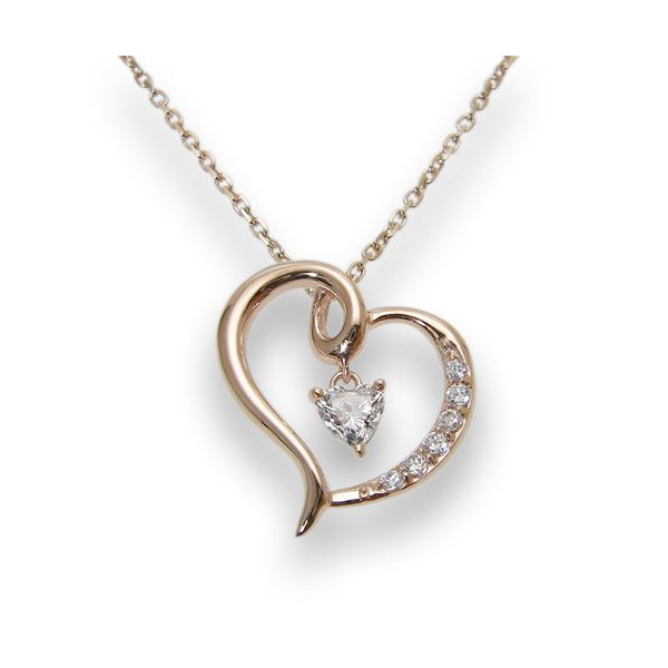 ピンクゴールドハートネックレス ペンダント【JCP0014CZ】 Juliet Colors ジュリエットカラーズ