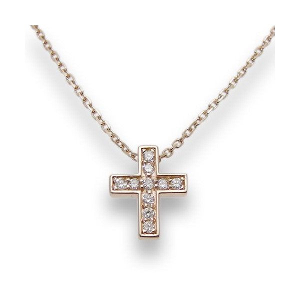 ピンクゴールドクロスネックレス ペンダント【JCP0013CZ】 Juliet Colors ジュリエットカラーズ