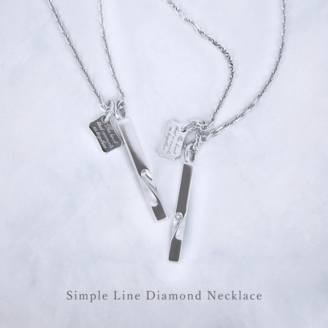 即日発送】【刻印】シルバー ネックレス ペンダント ライン