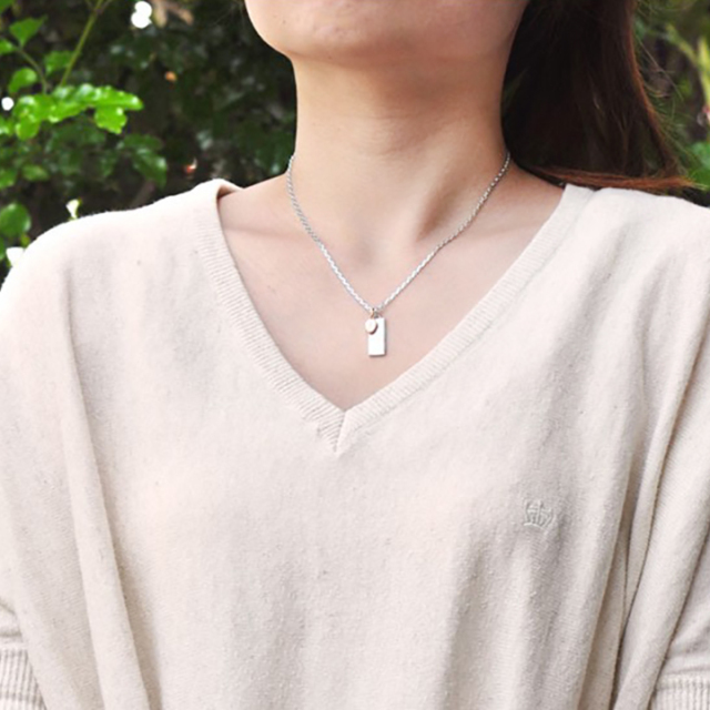 プレートタイプペアネックレス