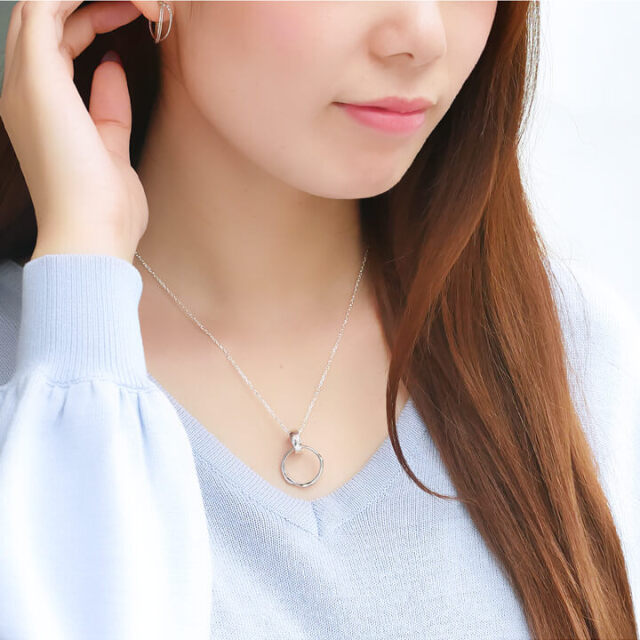 即日発送】素材が選べる リングホルダーネックレス リング用ペンダント