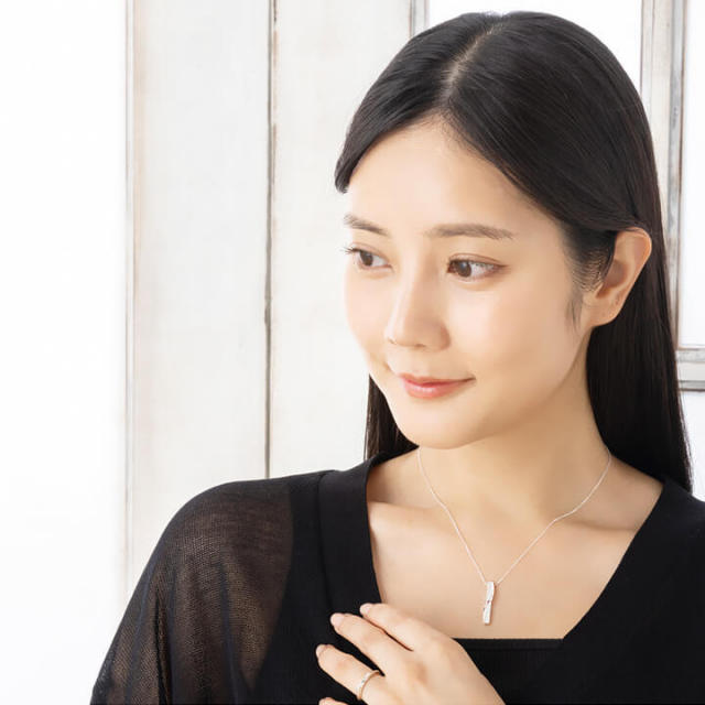誕生石対応】シルバー ペア ネックレス ペアペンダント ライン