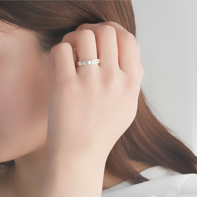 刻印対応】ダイヤモンド リング 指輪 レディース メンズ シルバー