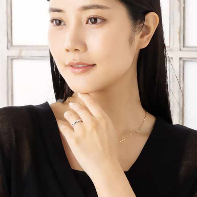 エッジラインダイヤモンドシルバーペアリング