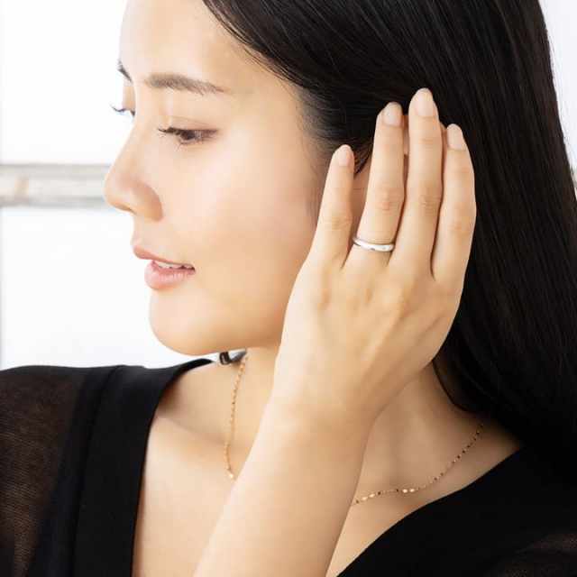 エッジラインダイヤモンドシルバーペアリング