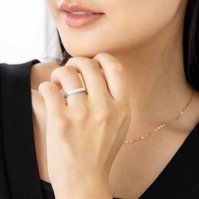 エッジラインダイヤモンドシルバーペアリング