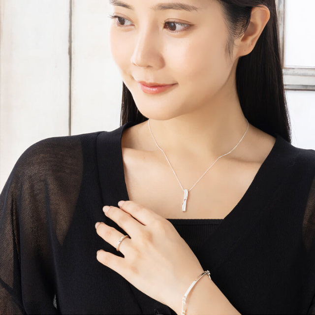 シルバーリング レディース ダイヤモンド 10金 18金 プラチナも選べる