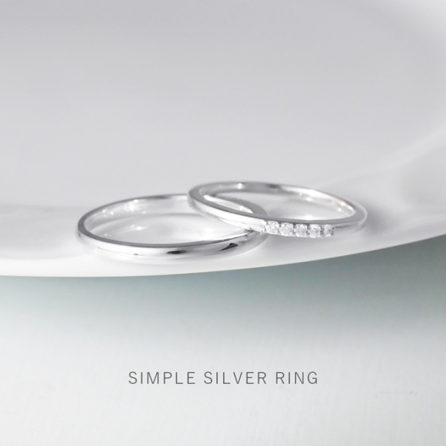 シルバー リング シンプル フラットバンド 刻印 LSR0124RM 通常納期3