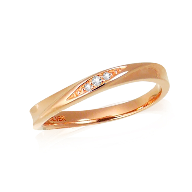 シルバー リング ダイヤモンド 波と光 刻印 LSR0131DRM 通常納期3～10