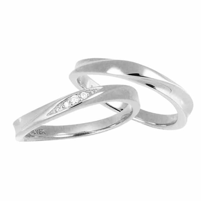 ダイヤモンド入りシルバーペアリング