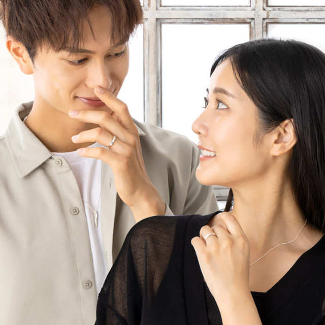 2石選べる誕生石】シルバー リング ダイヤモンド クロス 刻印