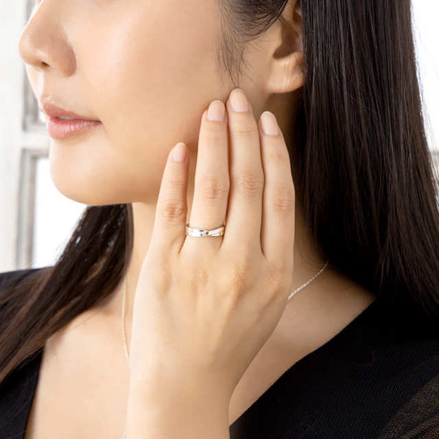 2石選べる誕生石】シルバー リング ダイヤモンド クロス 刻印