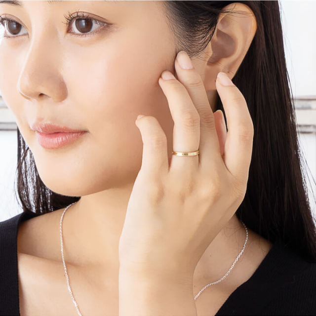 素材と誕生石が選べるペアリング