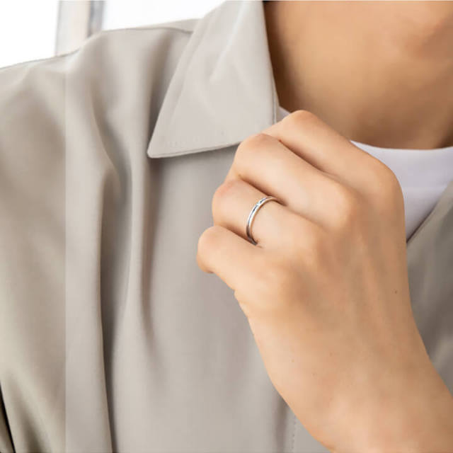 素材と誕生石が選べるペアリング