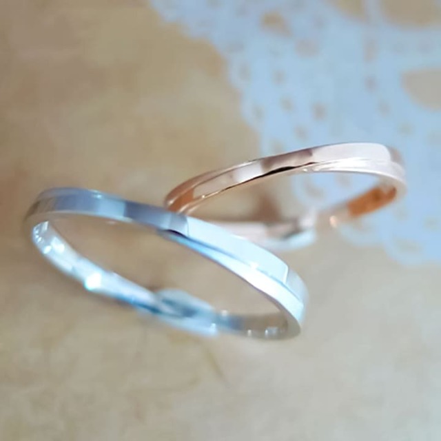 刻印無料】LOVERS & RING セミオーダーペアリング LSR0604PK-WG