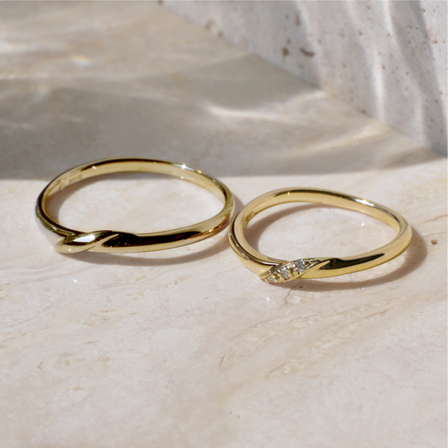 K18、プラチナ950、0.04カラット刻印 ELLE 10号リング ELLE 』ゴールド＆プラチナ リング K18、プラチナ950、0.04カラット