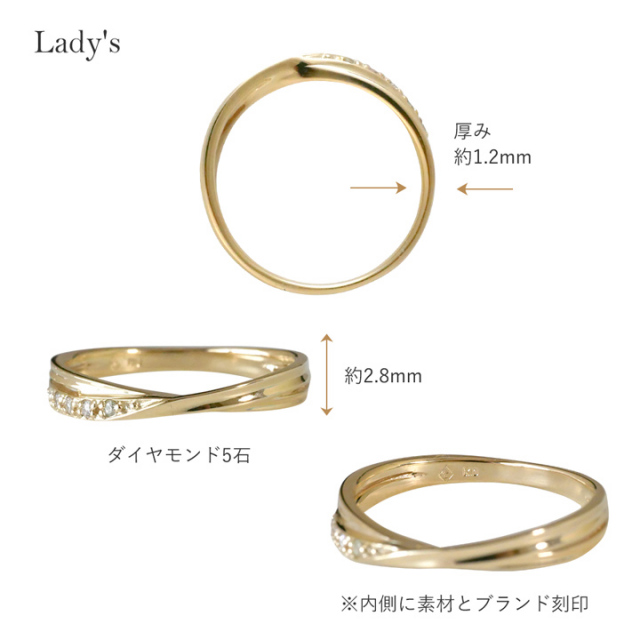 10金18金プラチナから素材が選べるセミオーダーリング