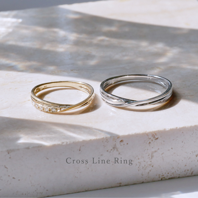 K10とシルバー指輪 シルバー／K10カルセドニー／パール3連リング(L)｜リング