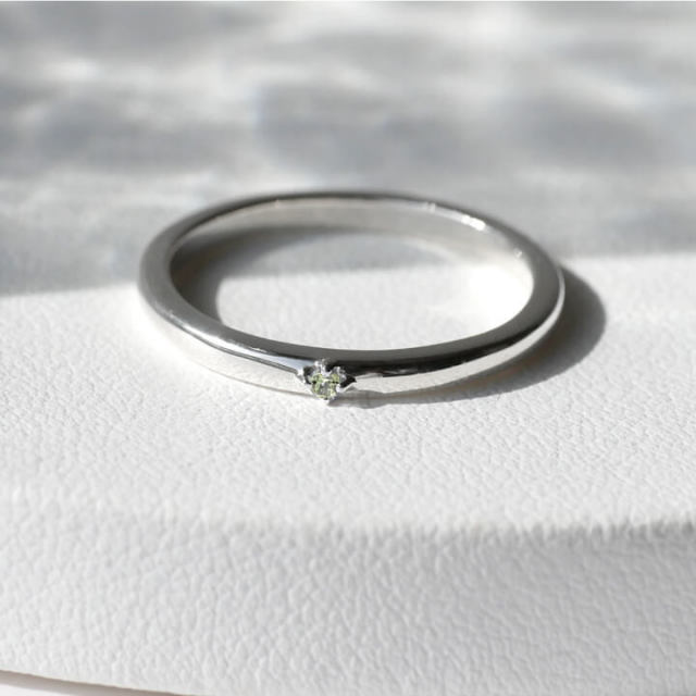 誕生石シルバーペアリング