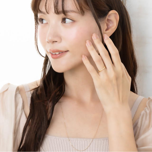 選べる誕生石】K18 ペアリング ペア リング クロス 18金