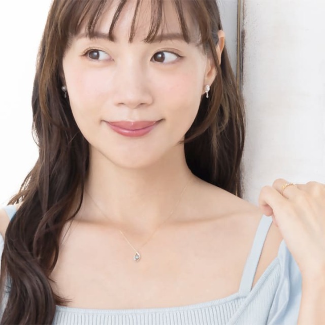 即日発送＆選べる誕生石】K10 ダイヤモンド ネックレス レディース
