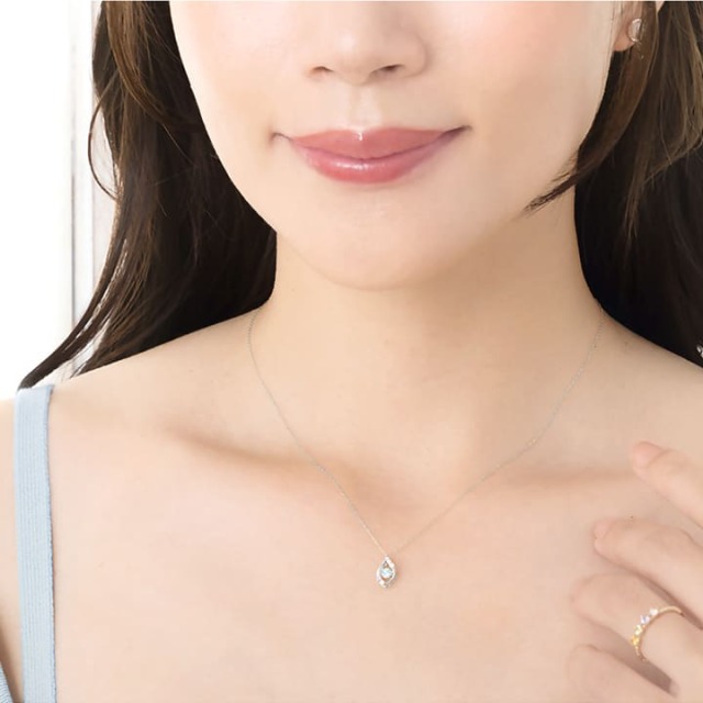 即日発送＆選べる誕生石】K10 ダイヤモンド ネックレス レディース