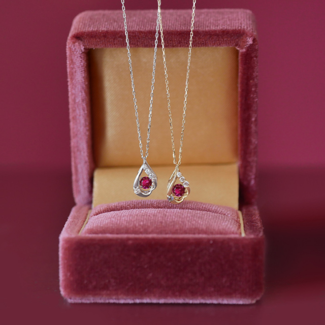 即日発送＆選べる誕生石】K10 ダイヤモンド ネックレス レディース