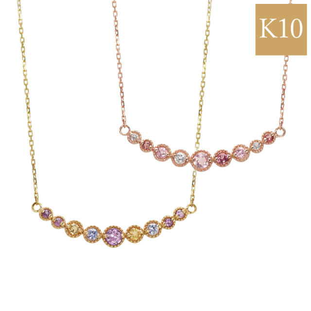 K10 イエローゴールド ピンクゴールド 10金 アミュレット ネックレス