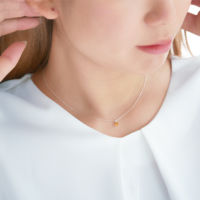 天然石一粒ネックレス