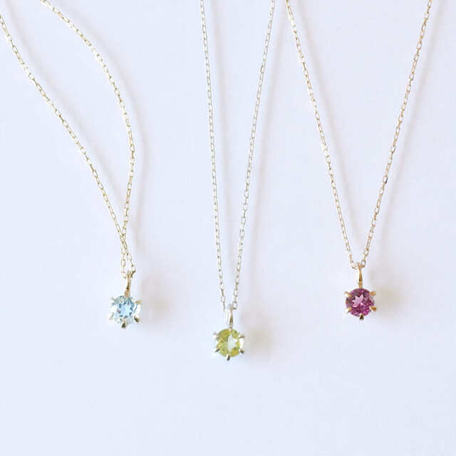 天然石一粒ネックレス