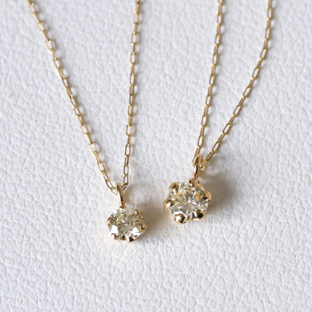 18金一粒ダイヤネックレス
