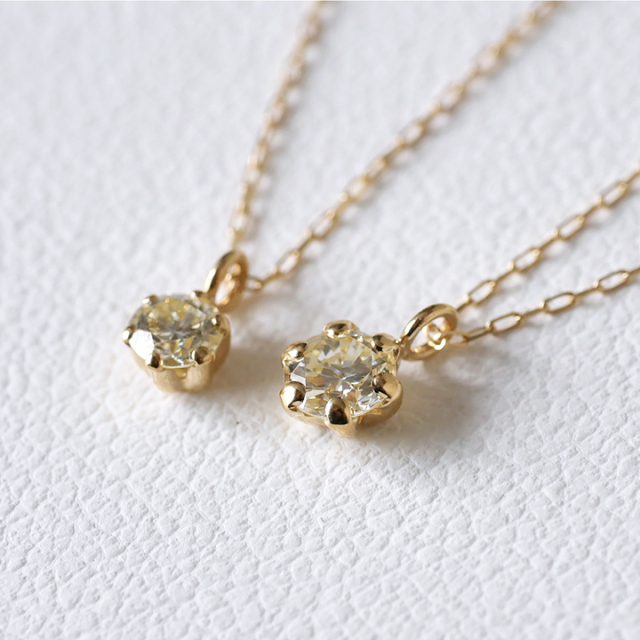 18金一粒ダイヤネックレス
