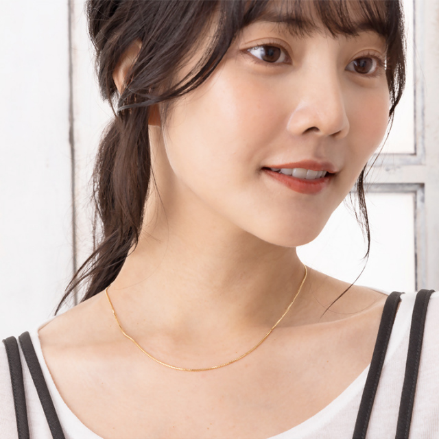 K18 Pt850 ベネチアンチェーン 18金 プラチナ 40cm 45cm 50cm 55cm