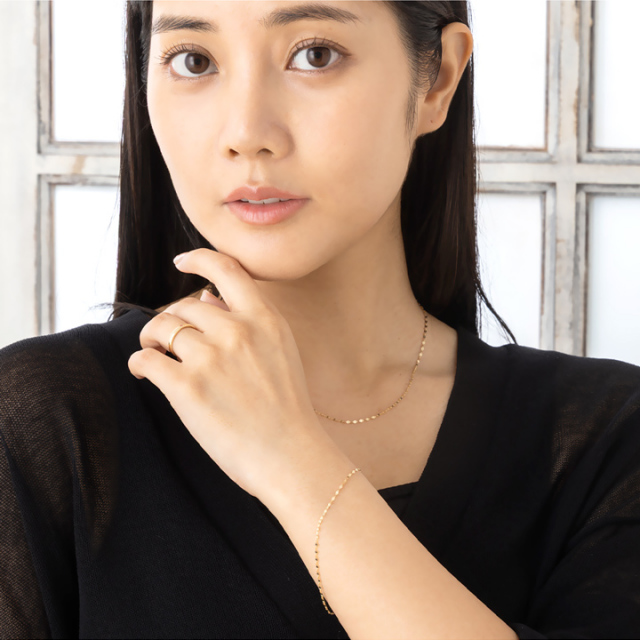 クリップゴールドチェーンブレスレット
