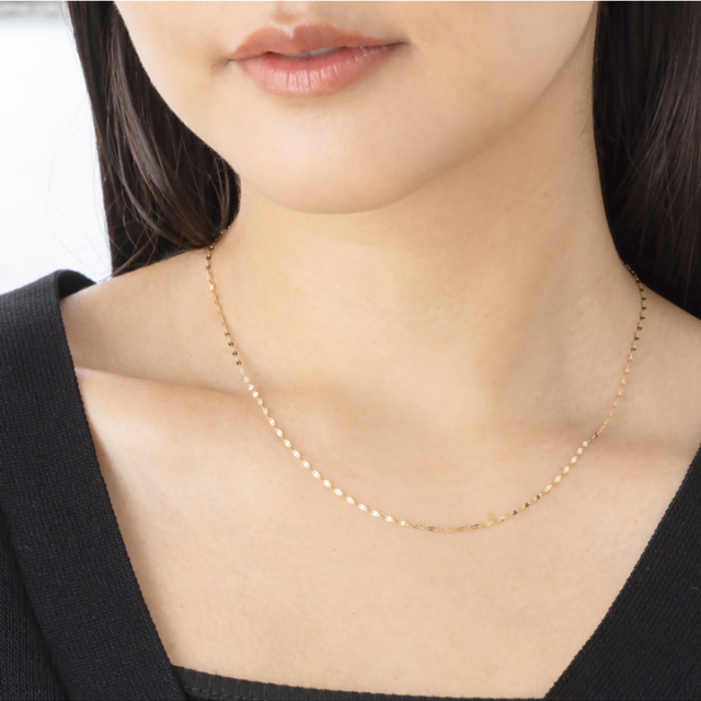 K10K18エクレアチェーンネックレス