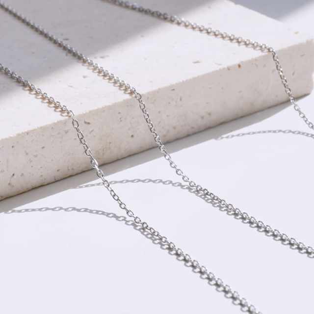 国産ステンレスチェーンペアネックレス