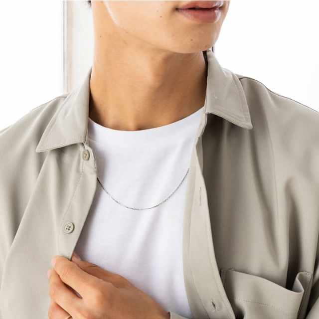 国産ステンレスチェーンペアネックレス