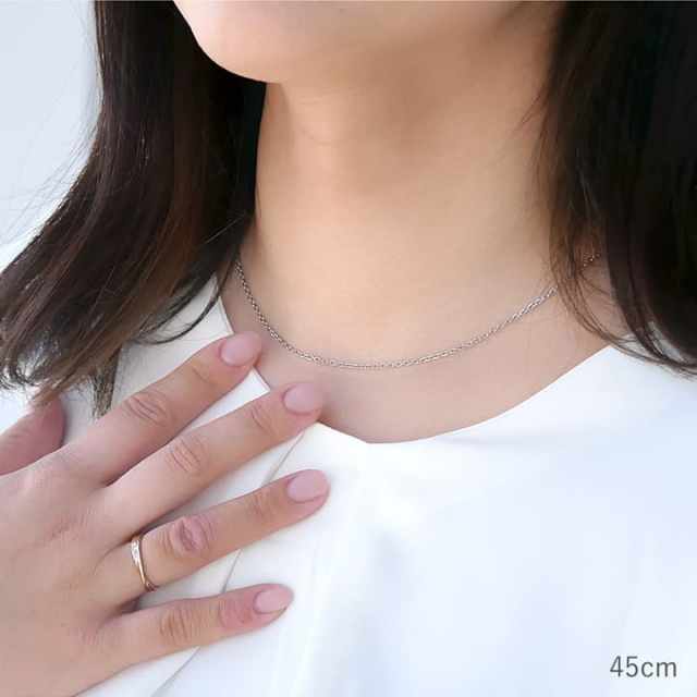 国産ステンレスチェーンペアネックレス