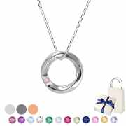 誕生石が選べるリングペアネックレス